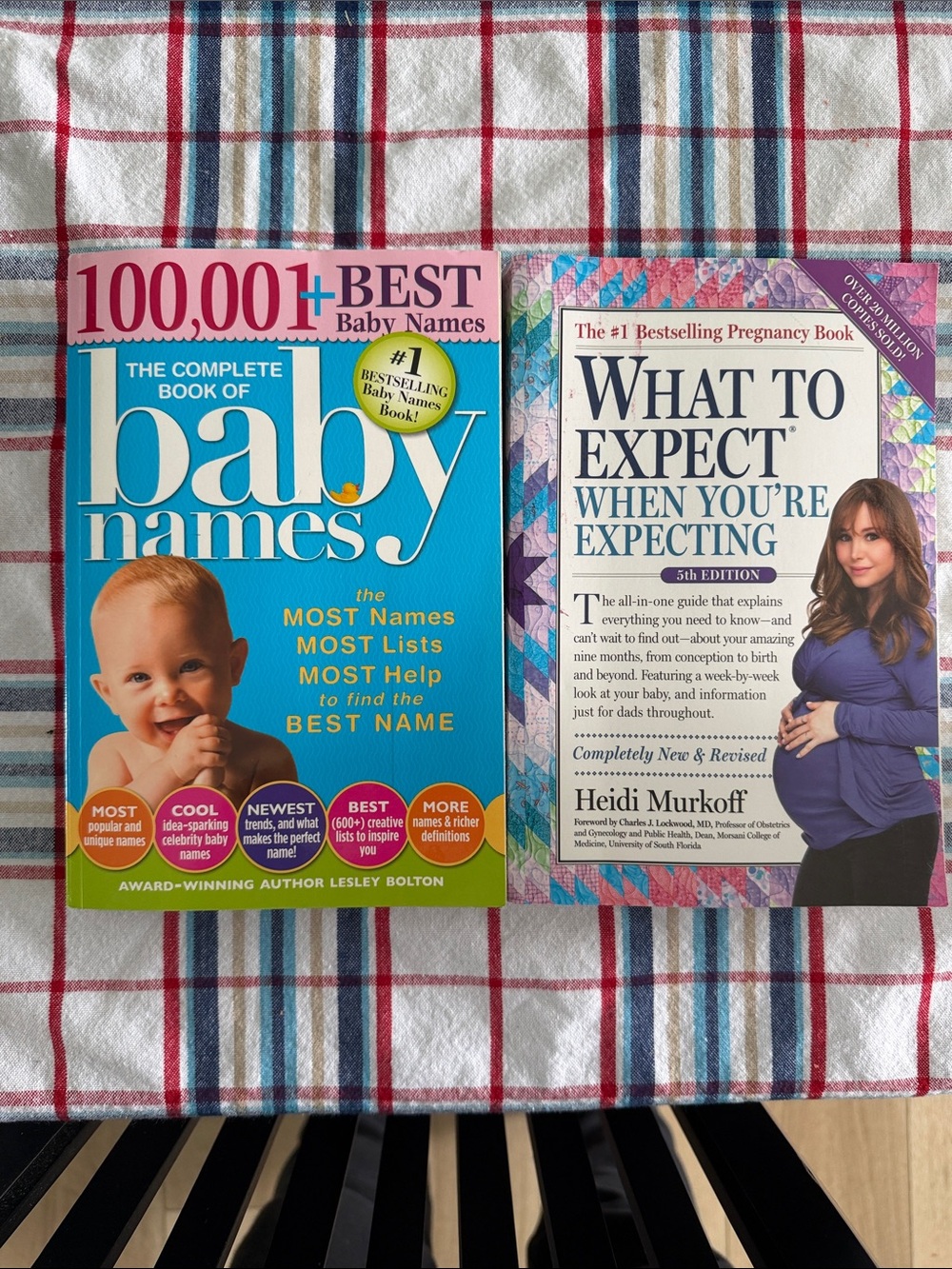 What to Expect When You’re Expecting & 100,001+ Best Baby Names Book Set - Blue
